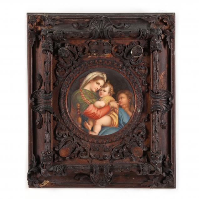 CONTINENTAL SCHOOL PORCELAIN PLAQUE 2c5212