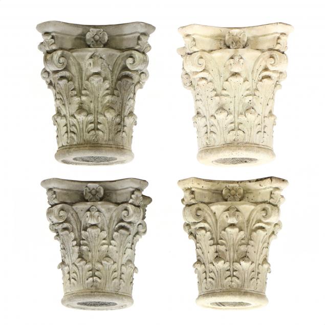 FOUR CAST STONE CORINTHIAN CAPITALS