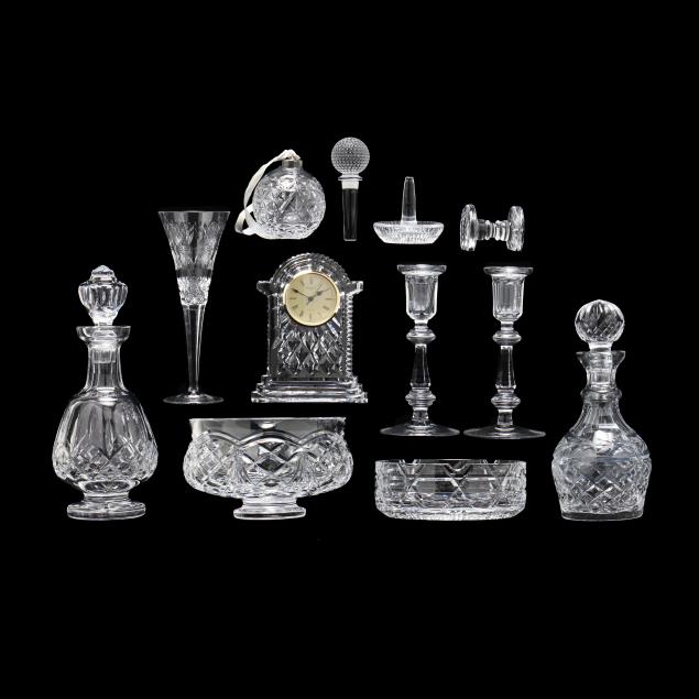 ELEVEN PIECES OF WATERFORD CRYSTAL