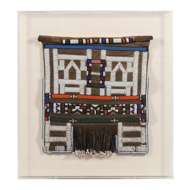 FRAMED AFRICAN NDEBELE MAPOTO APRON