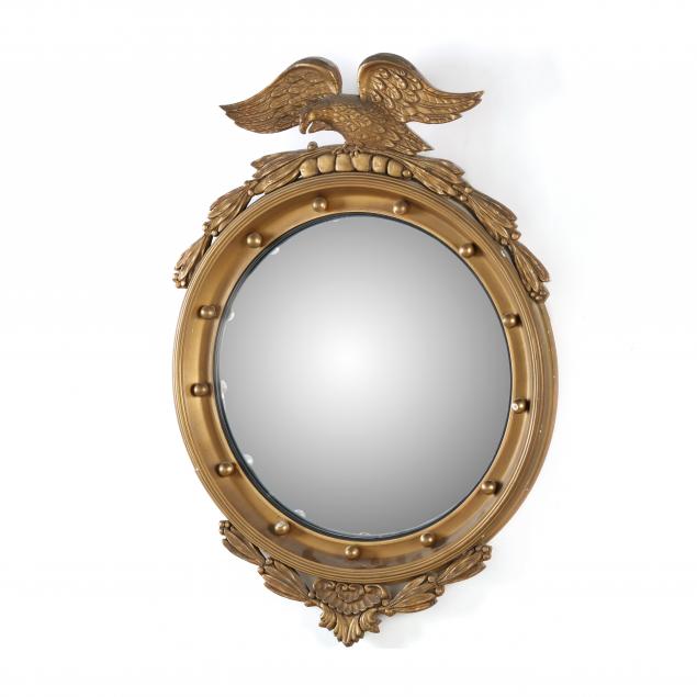 FEDERAL STYLE CARVED AND GILT CONVEX