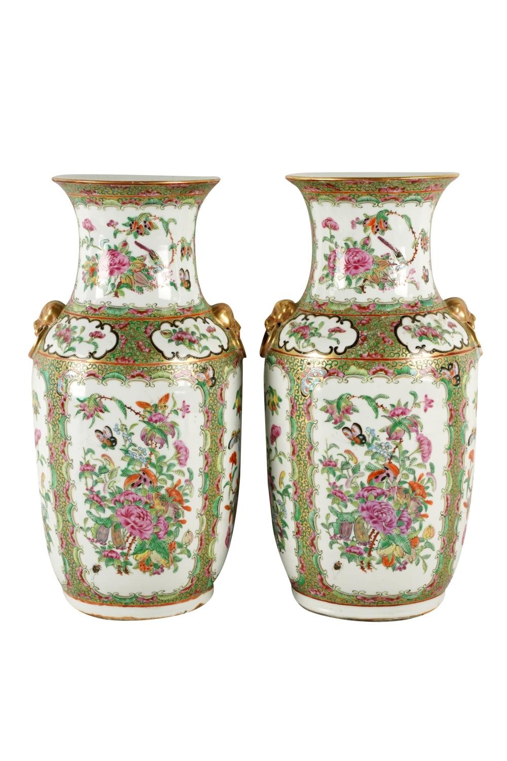 PAIR OF CANTON FAMILLE ROSE PORCELAIN 2c4984