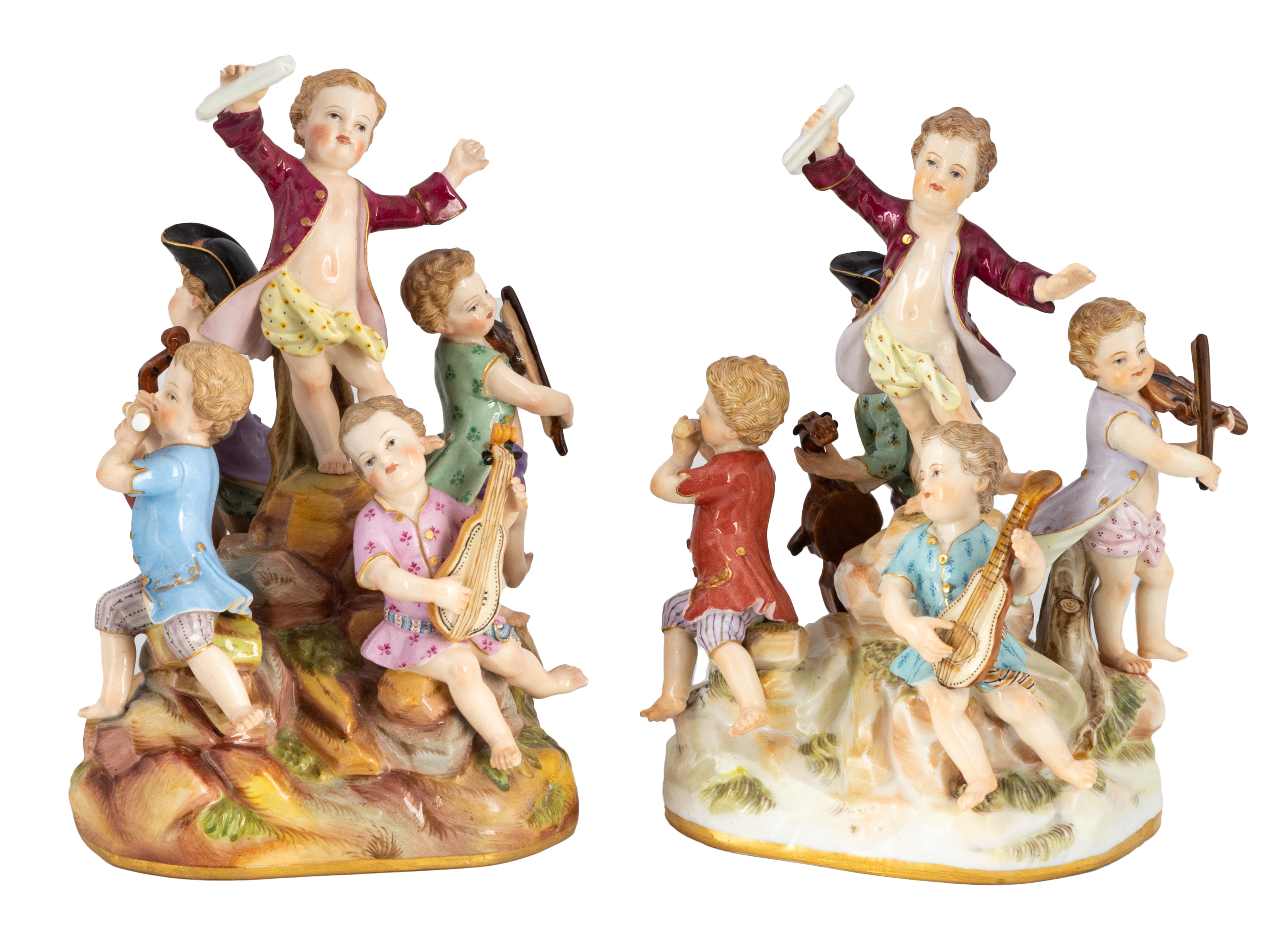 TWO MEISSEN FIGURINES OF PUTTI 2c8668