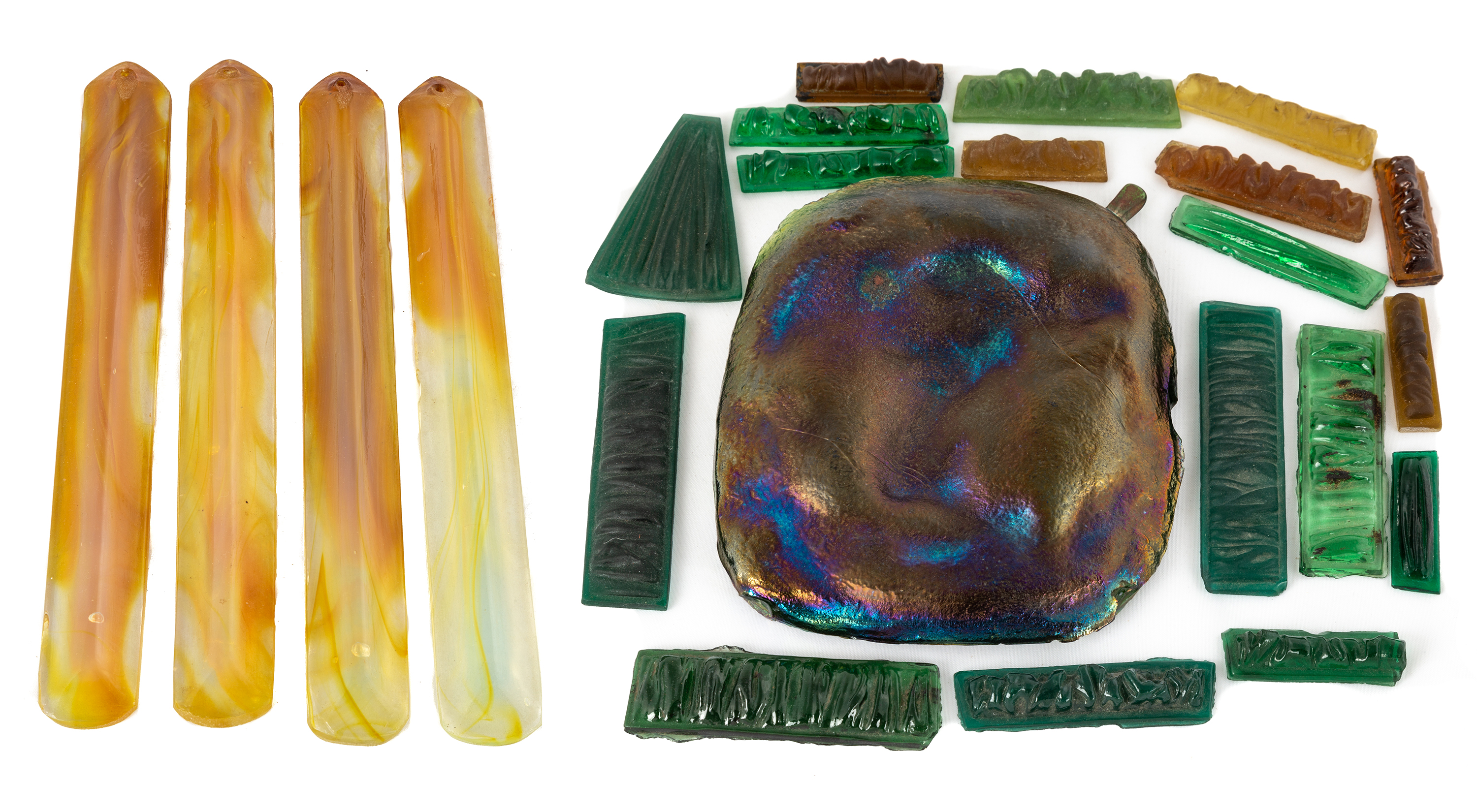 GROUP OF TIFFANY STUDIOS, NEW YORK GLASS