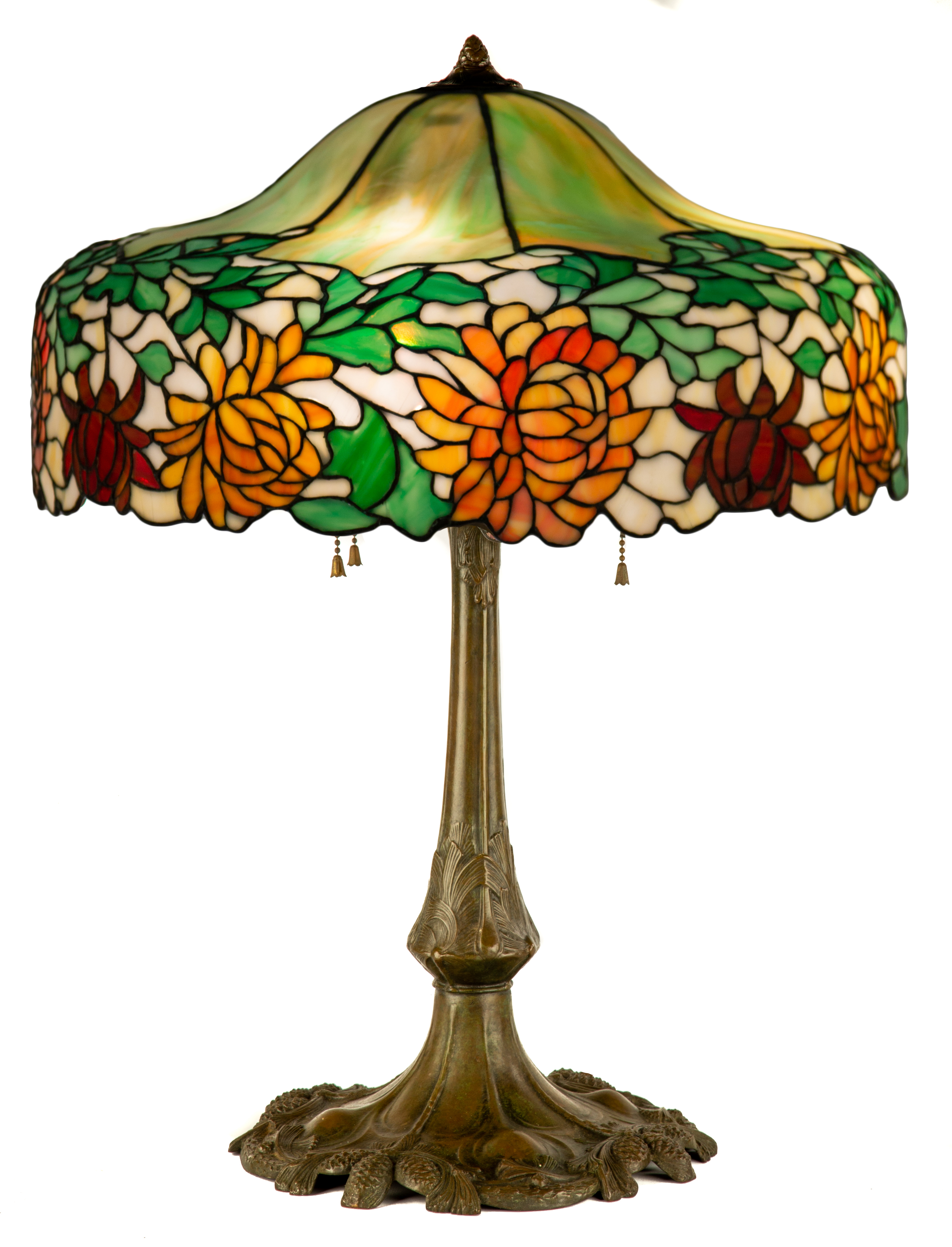 GORHAM CHRYSANTHEMUM TABLE LAMP Early