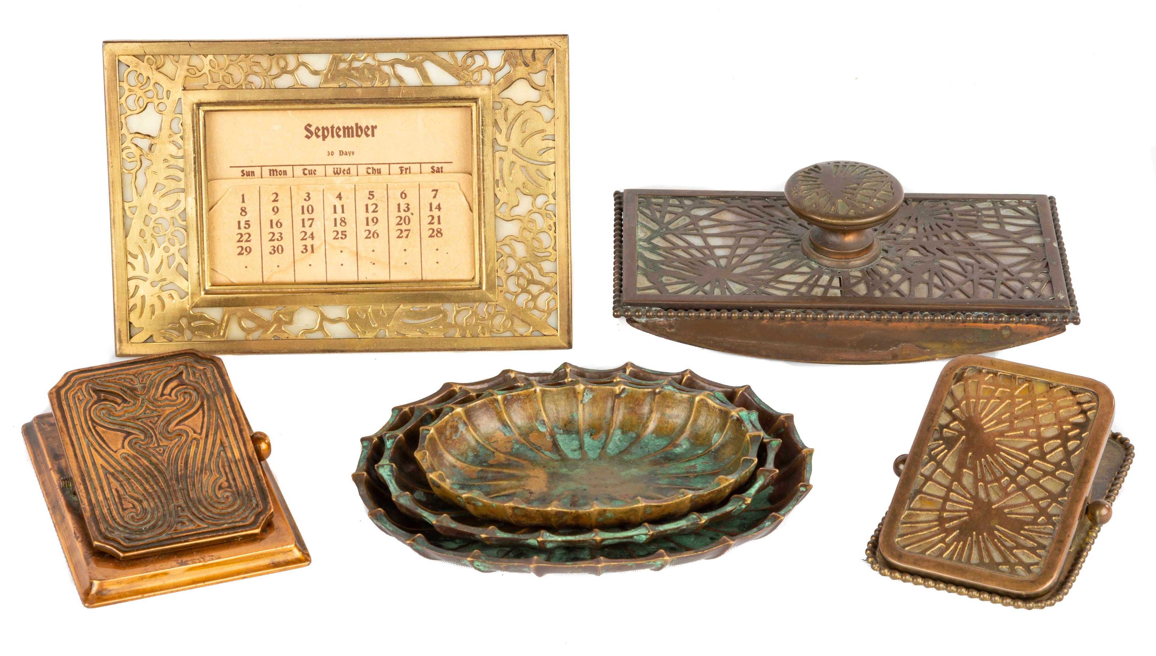 TIFFANY STUDIOS, NEW YORK DESK ACCESSORIES