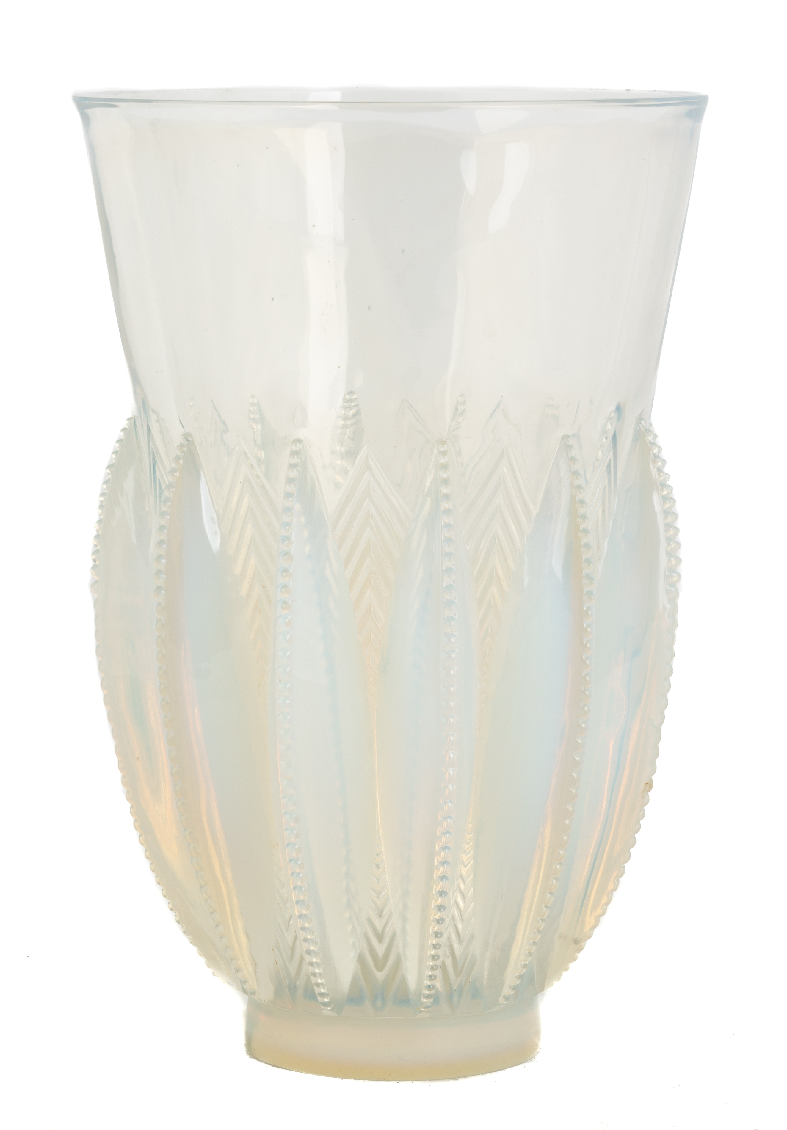 R. LALIQUE CHAMONIX ART DECO VASE