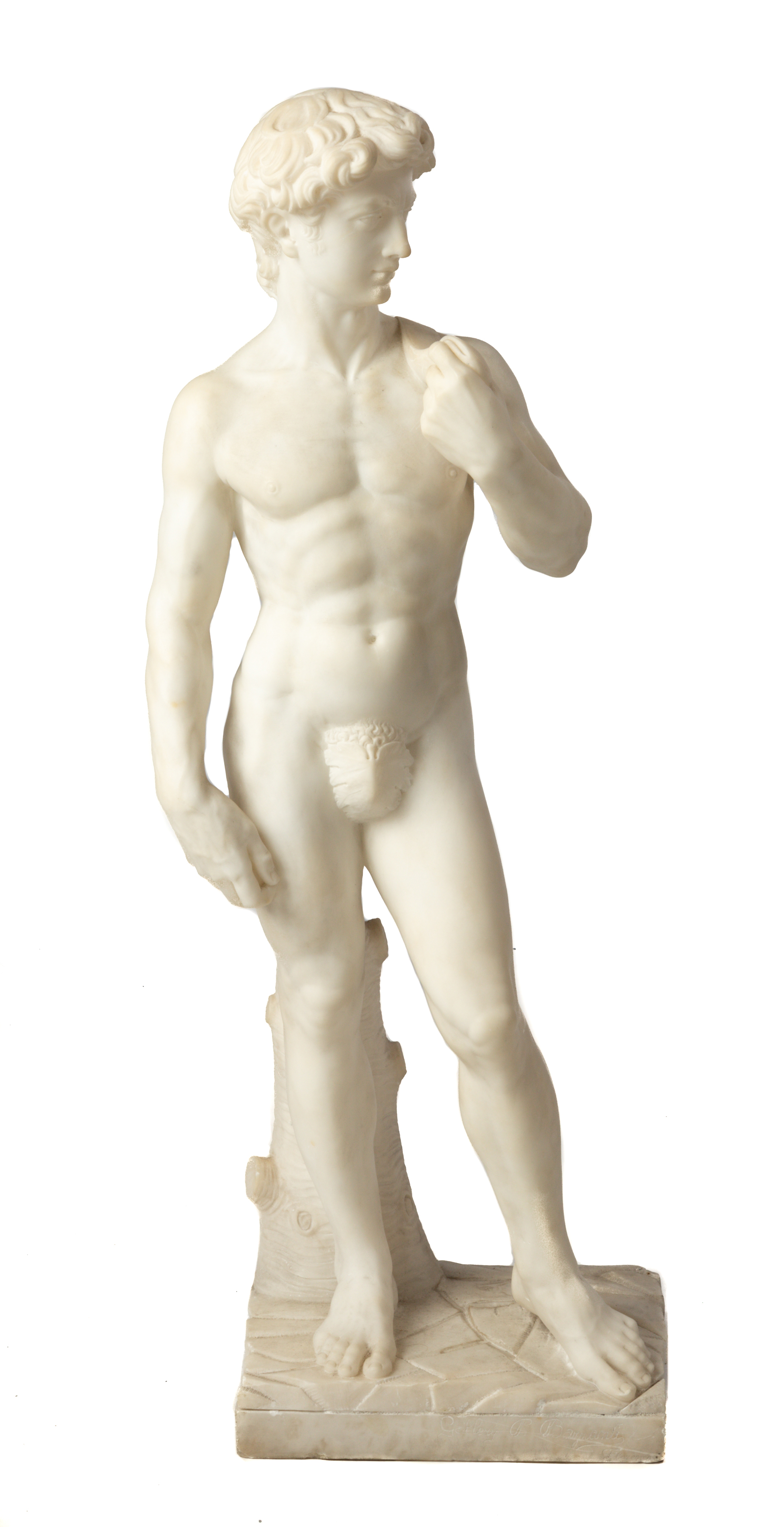 ITALIAN MARBLE SCULPTURE OF DAVID,