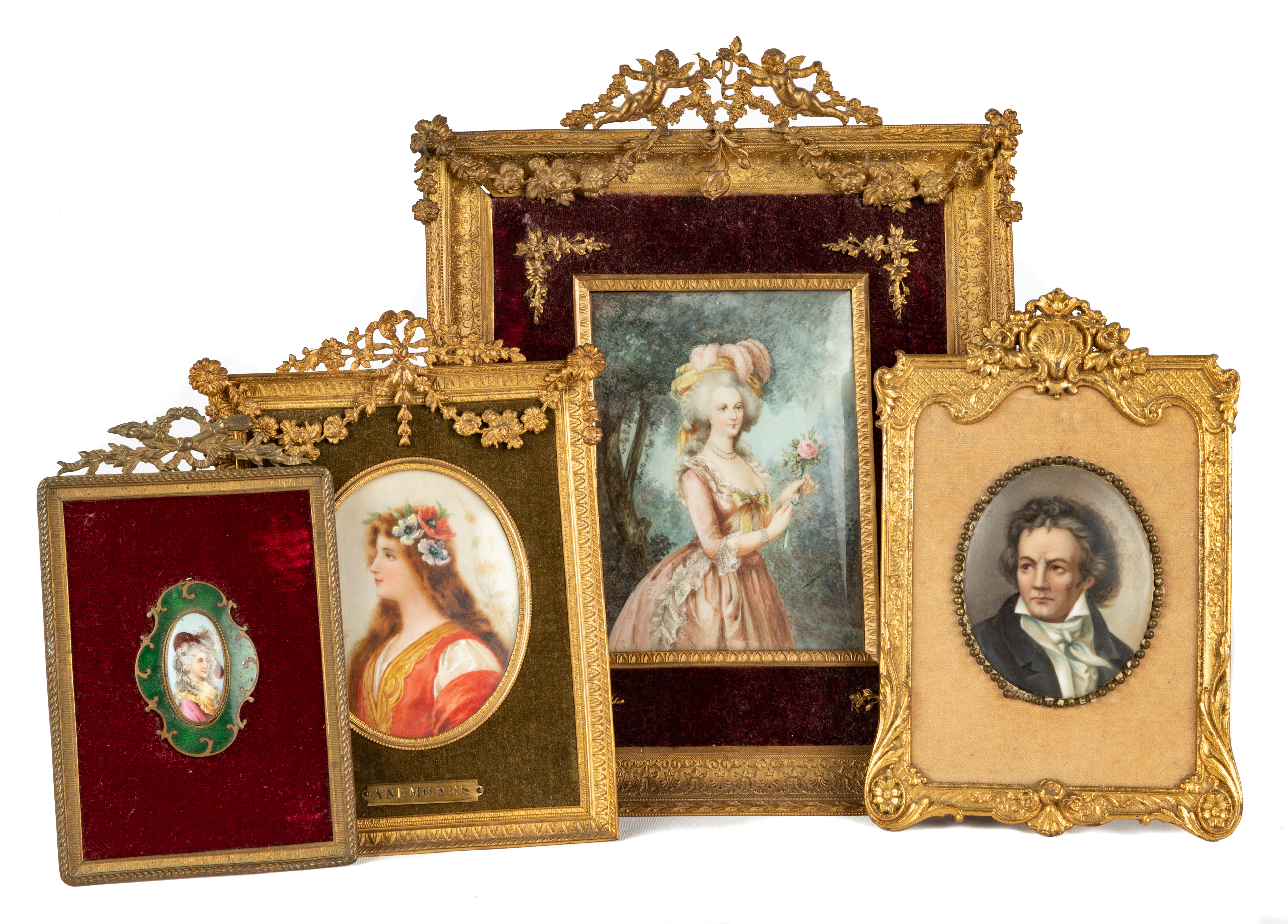 GROUP 19TH CENTURY MINIATURE PAINTINGS 2c8718