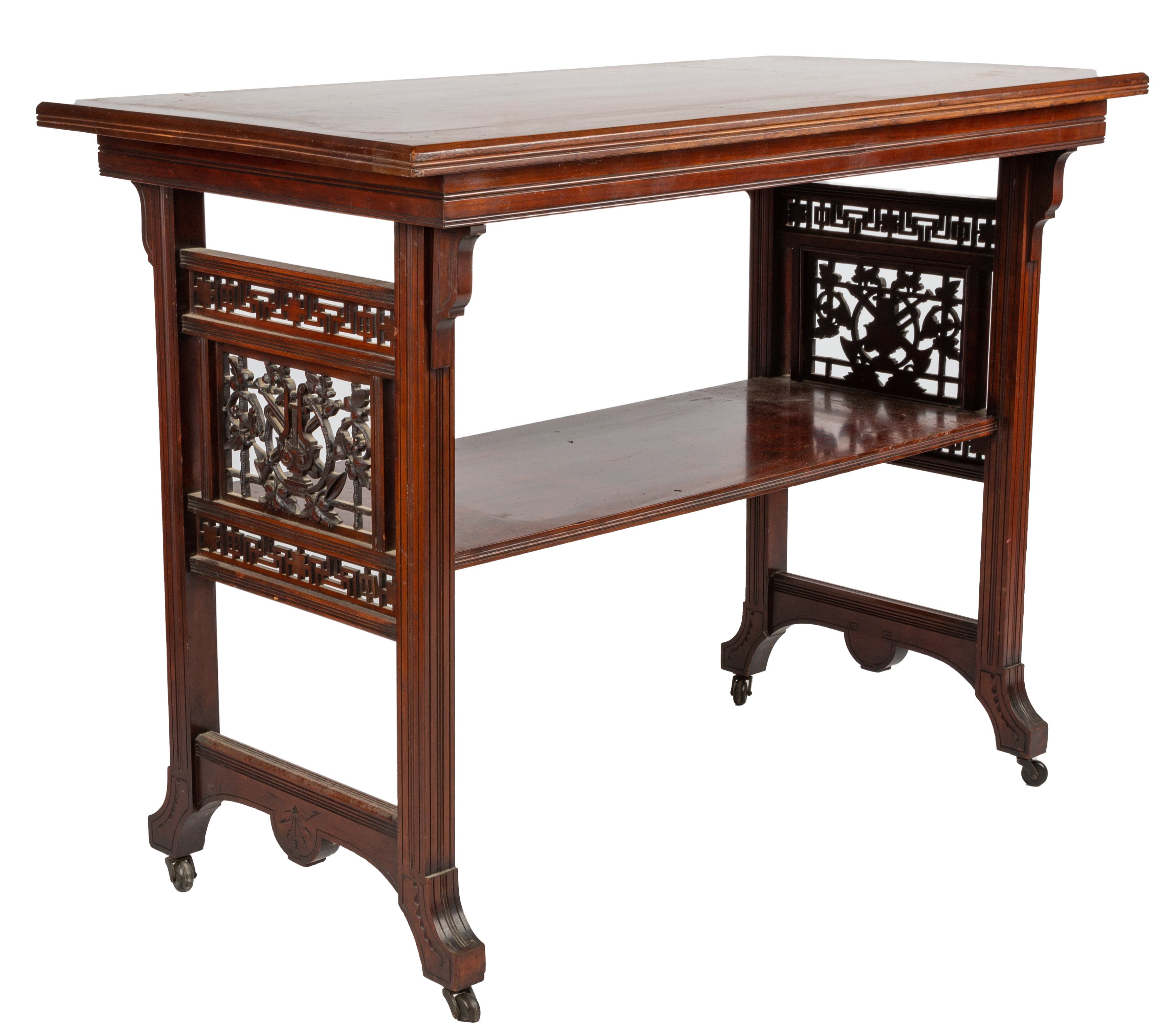 AESTHETIC CARVED CHERRY SIDE TABLE