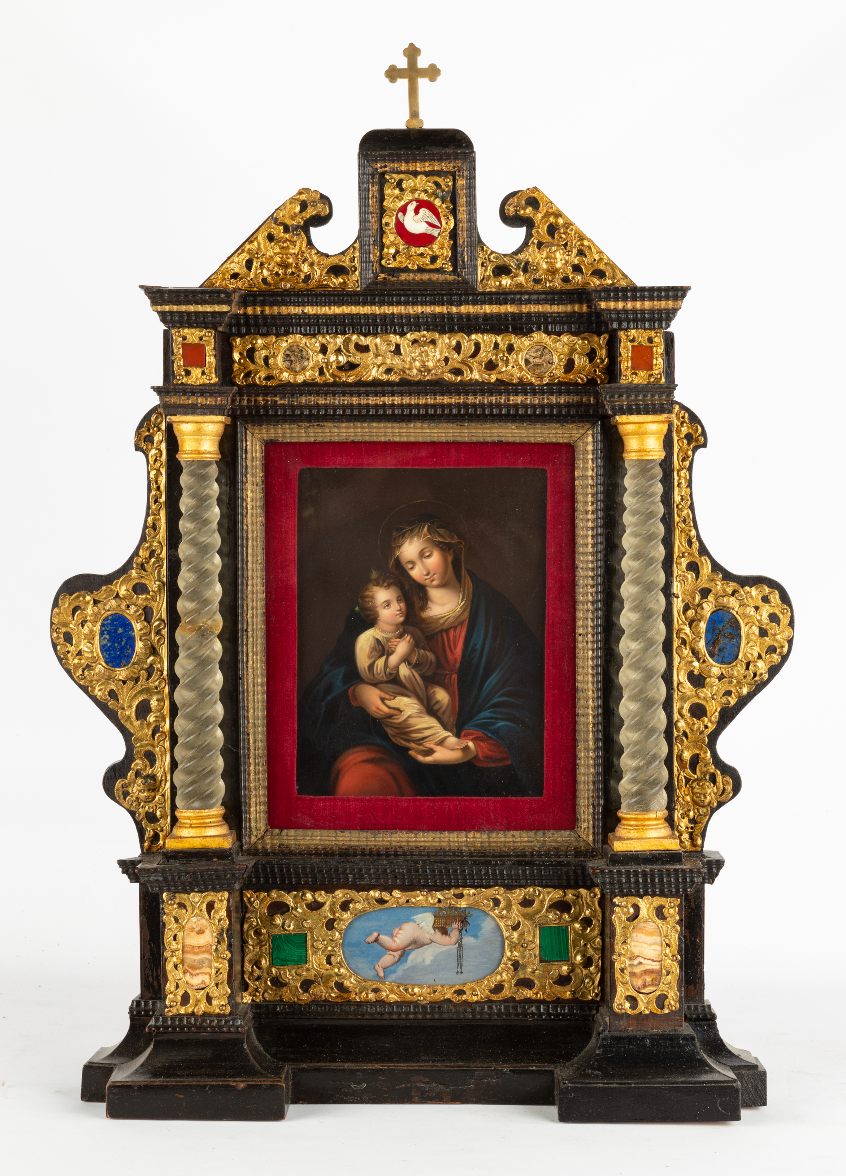 MADONNA AND CHILD HAND PAINTED 2c871d