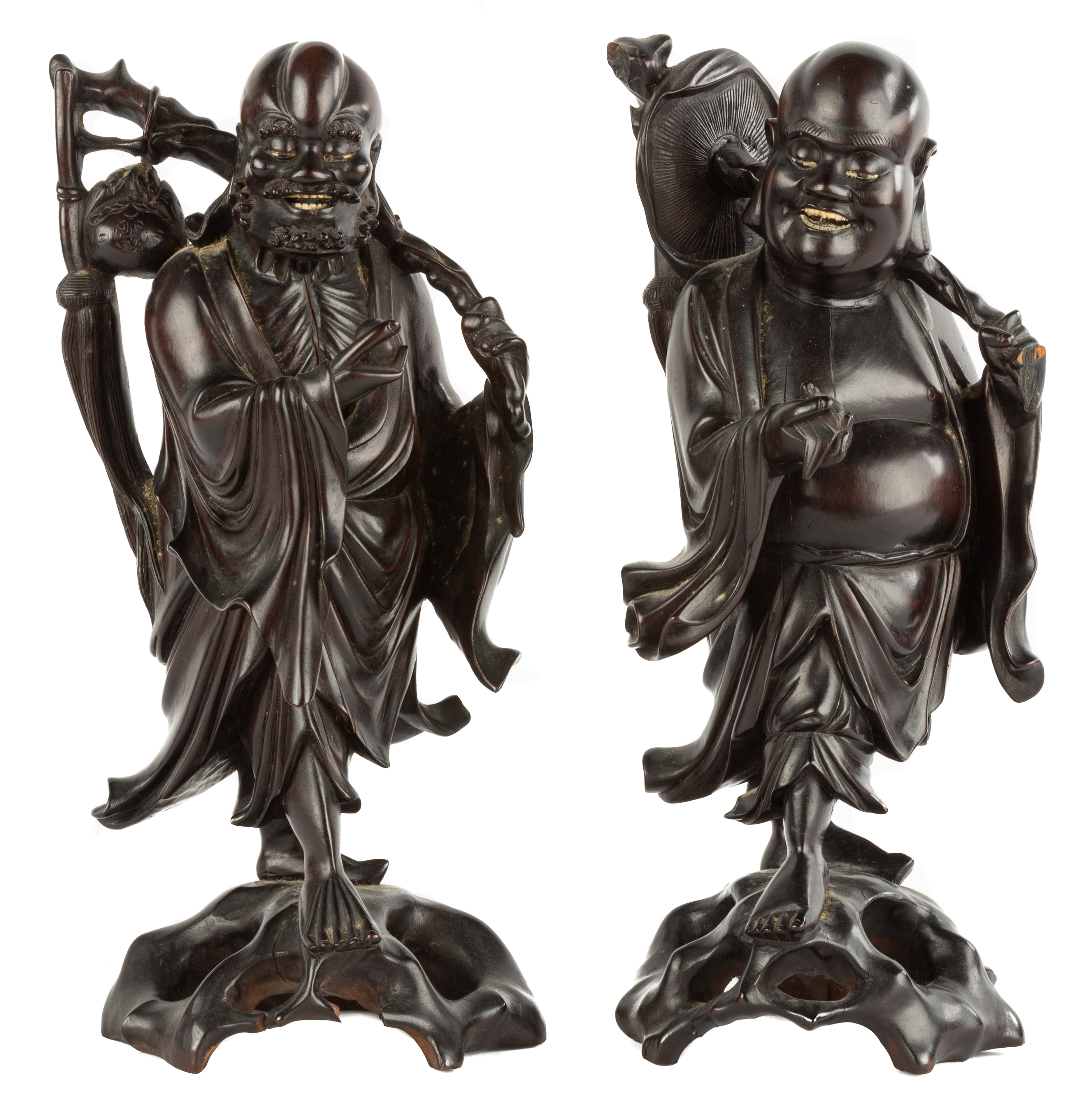 CHINESE CARVED HARDWOOD SCHOLARLY