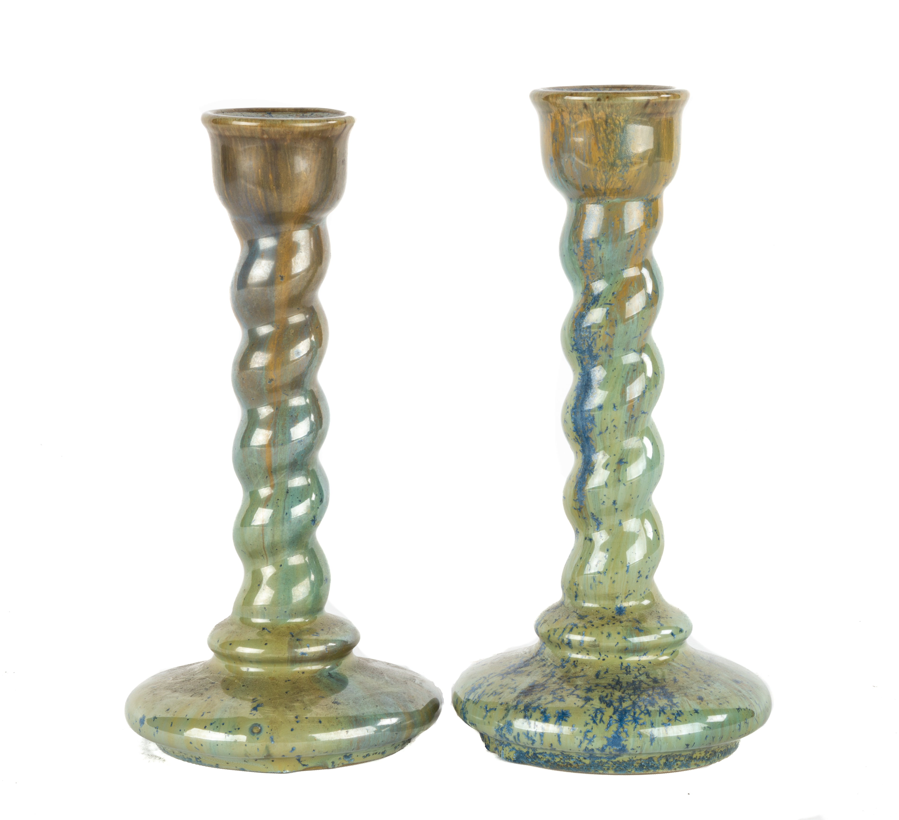 PAIR OF FULPER POTTERY CANDLESTICKS 2c87a4