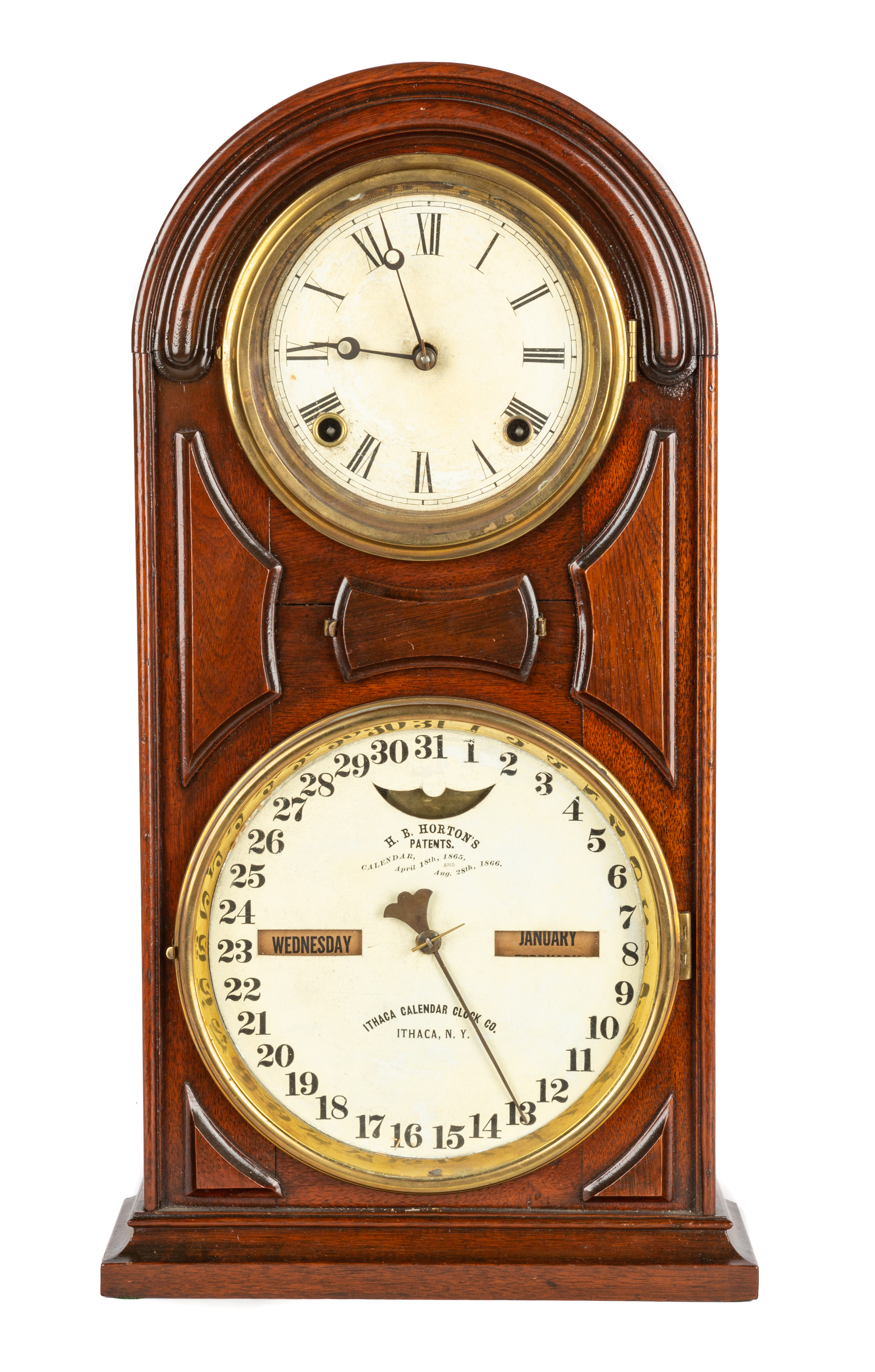 ITHACA CALENDAR CLOCK 19th century  2c87f3