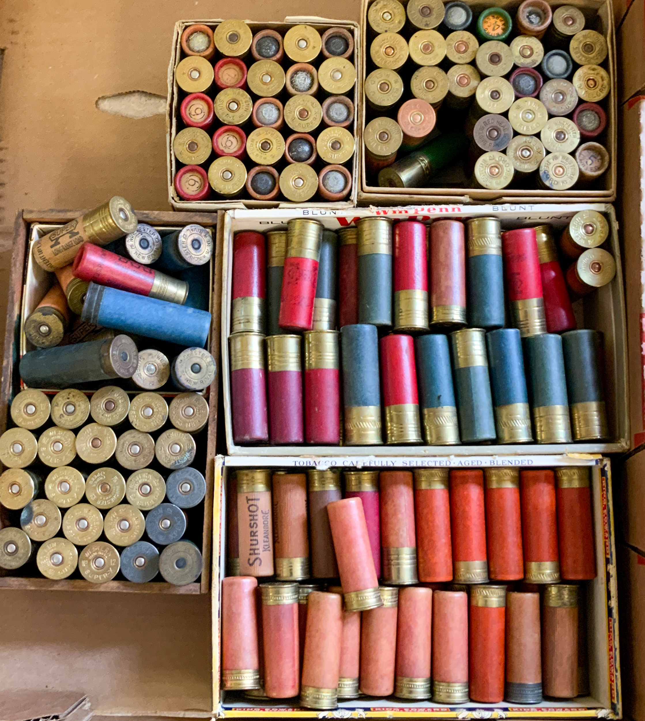 GROUP OF PAPER AND BRASS SHOTGUN SHELLS