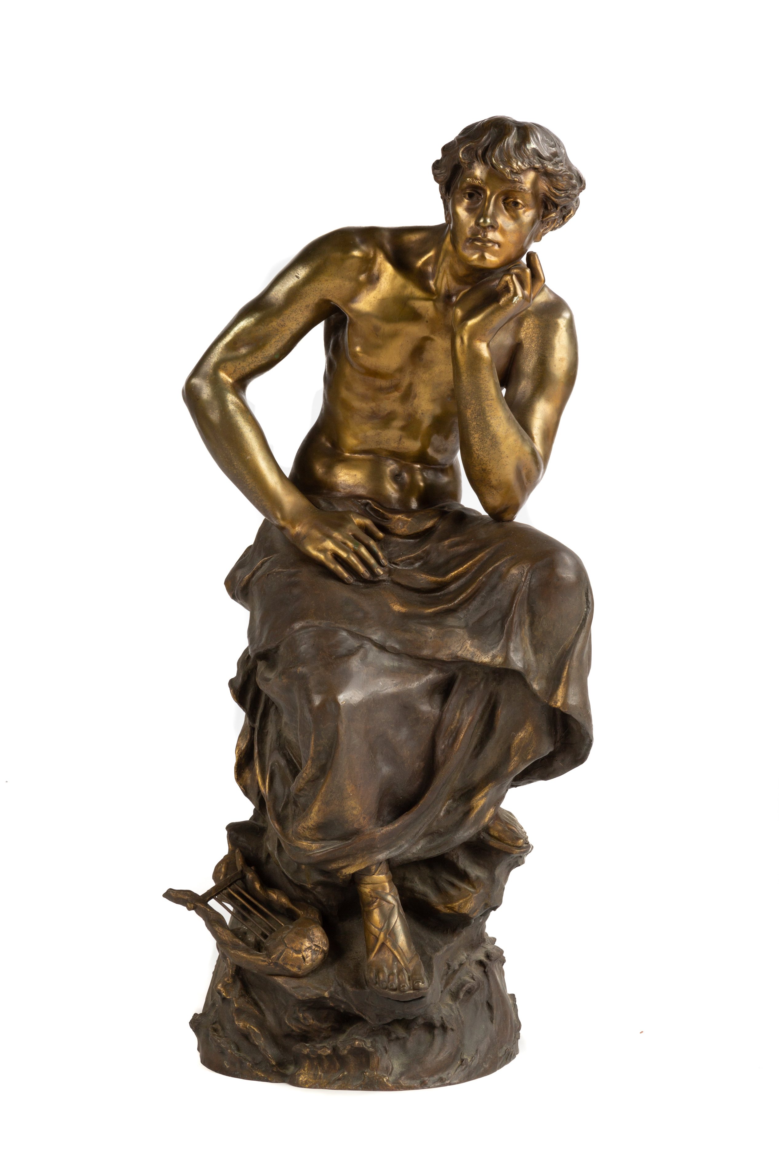 19TH CENTURY FRENCH BRONZE OF ORPHEUS 2c8907