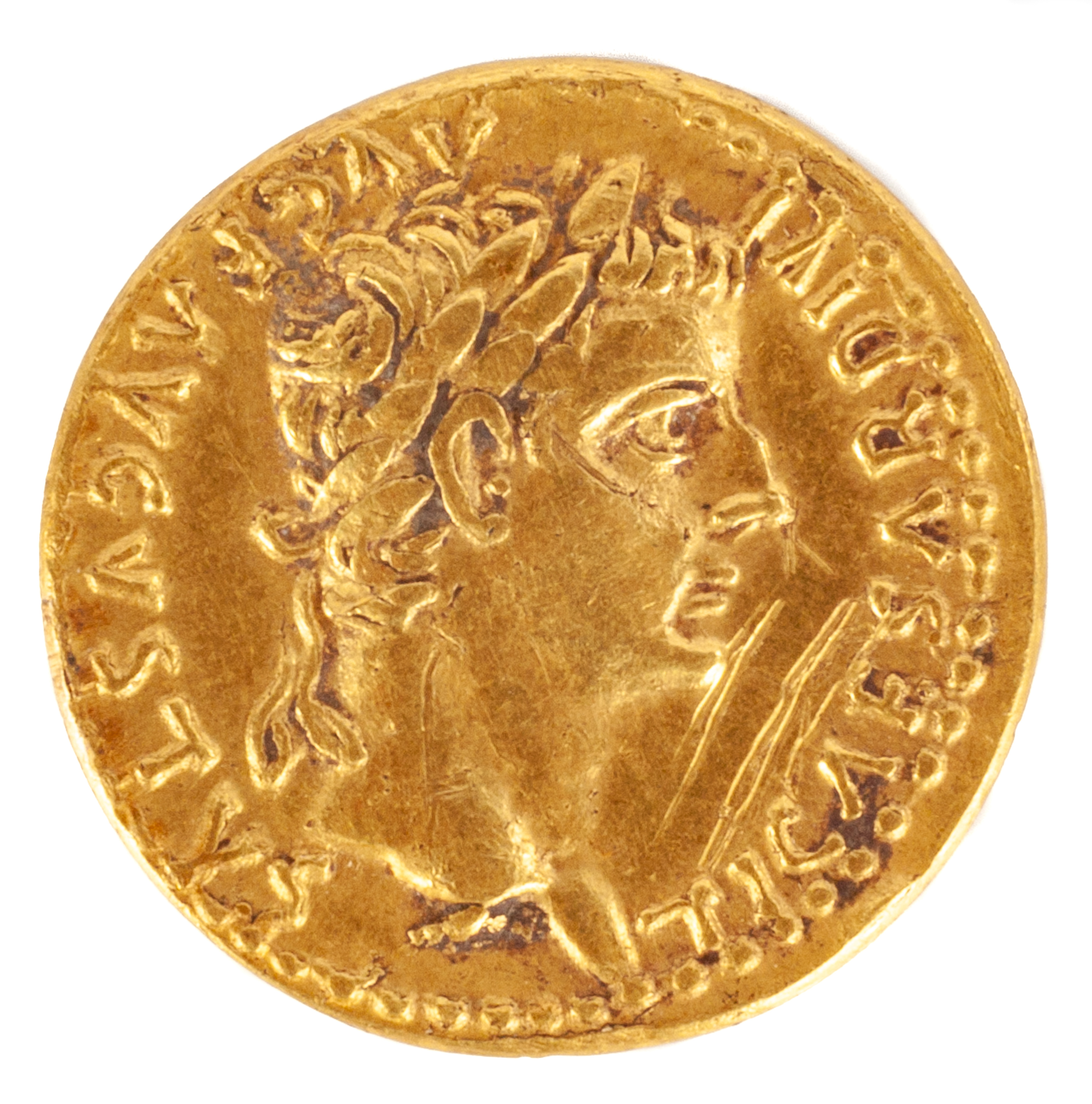 AUREUS OF TIBERIUS, (14-37AD) gold coin.