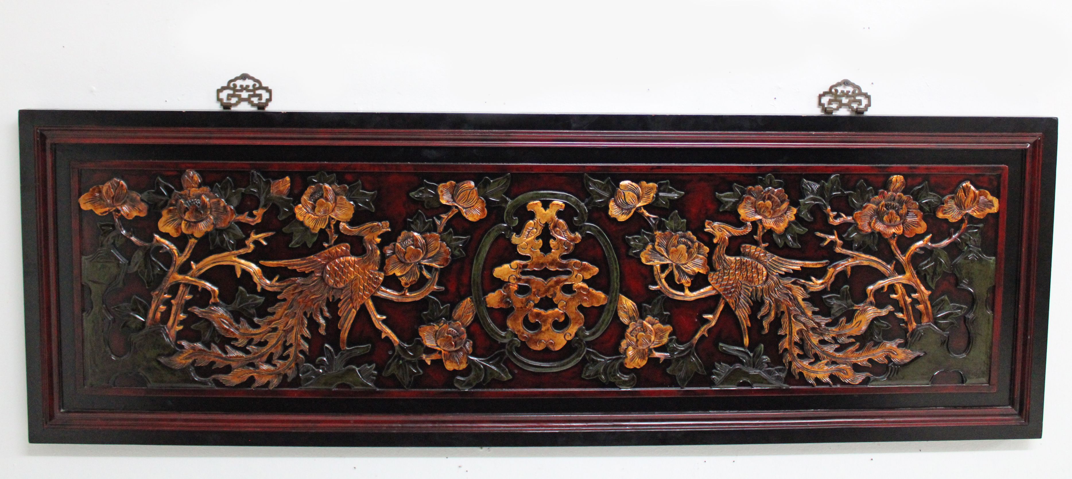 ORIENTAL CARVED WOOD PANEL Oriental