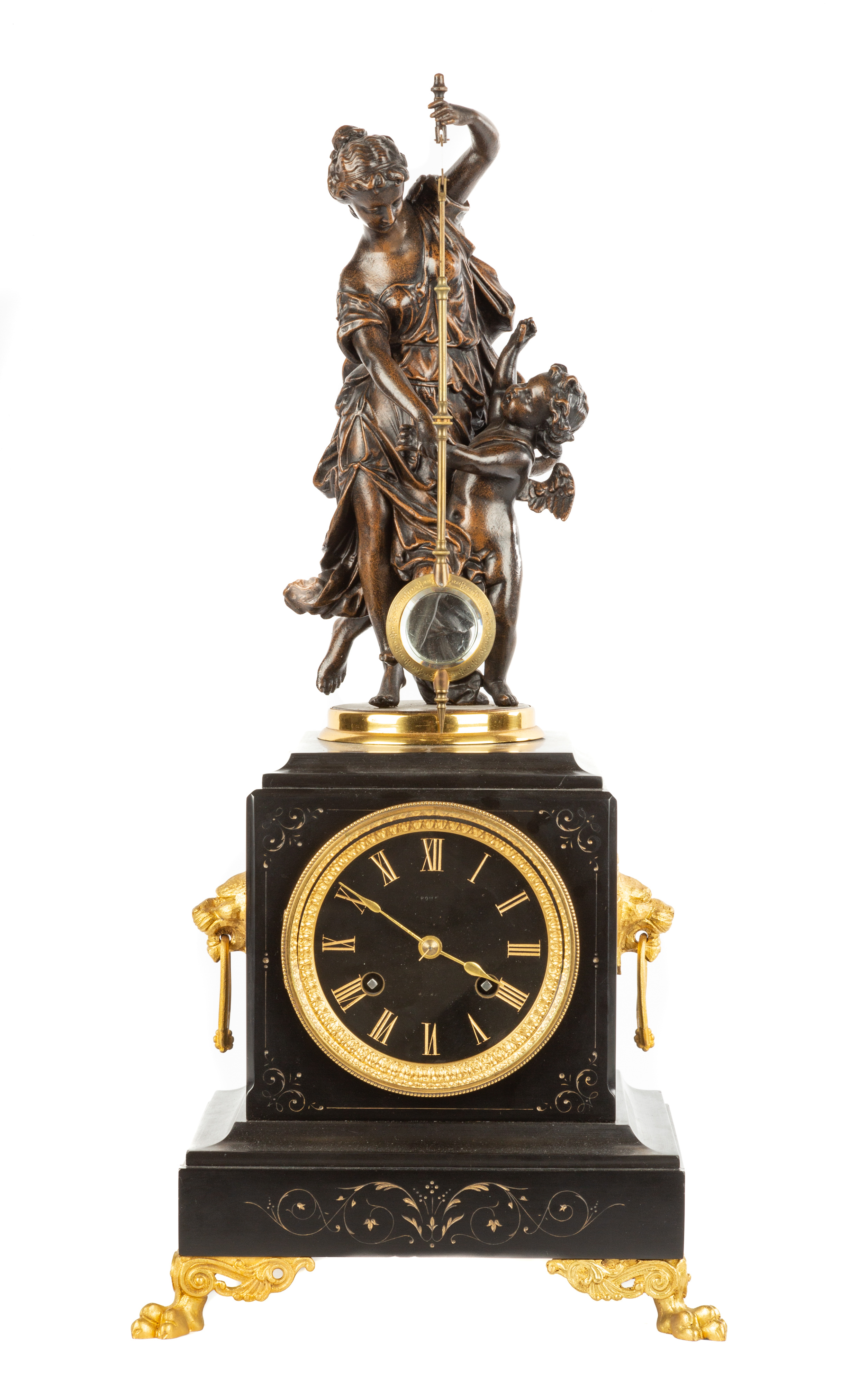 FRENCH MYSTERY CLOCK 19th century.