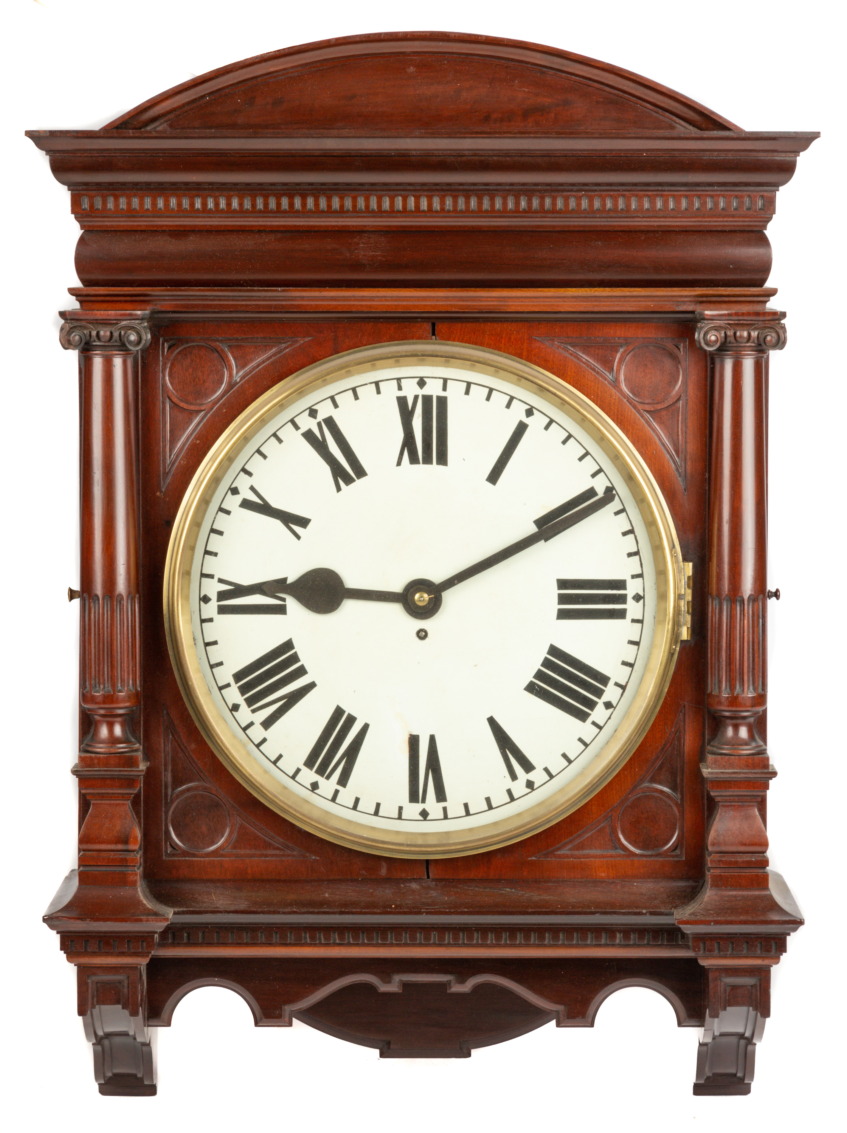 GALLERY CLOCK 19th century. mahogany