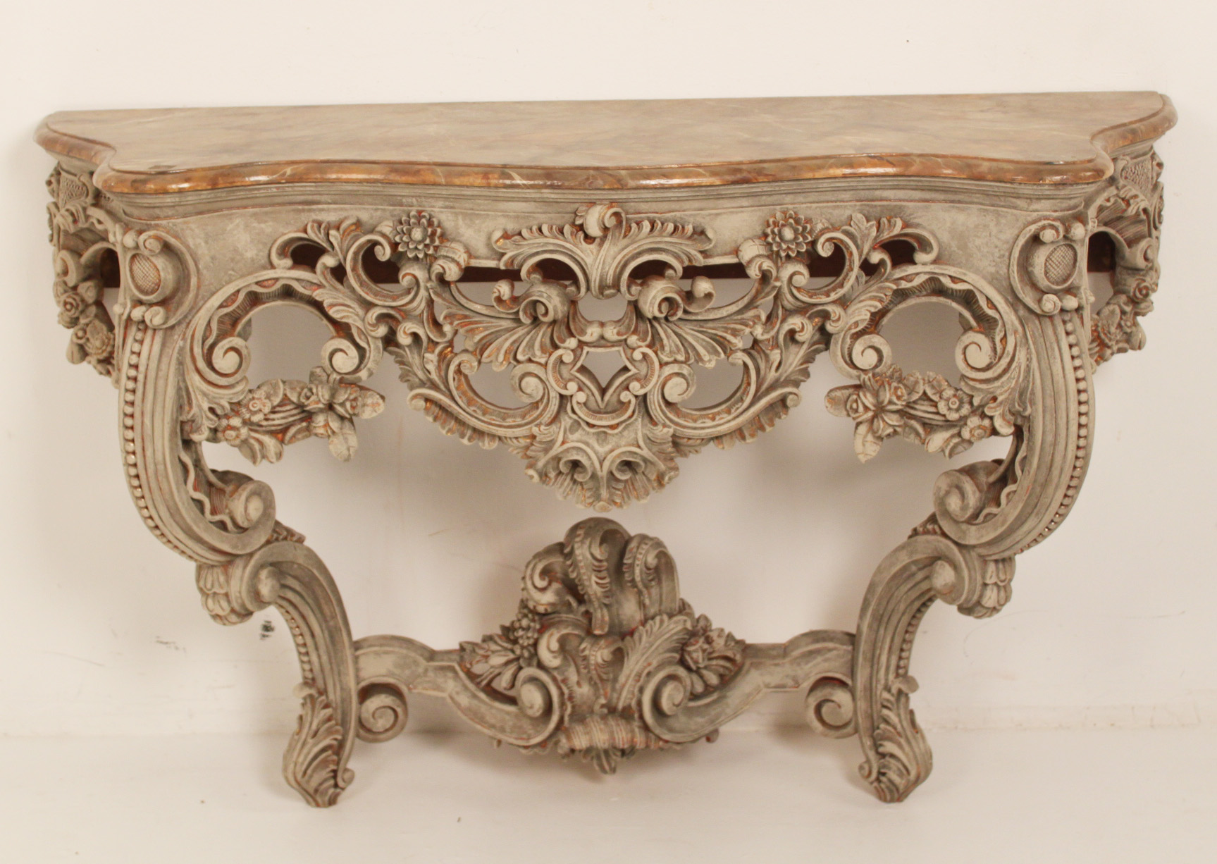 LOUIS XV PAINTED AND GILT CONSOLE 2c89e3