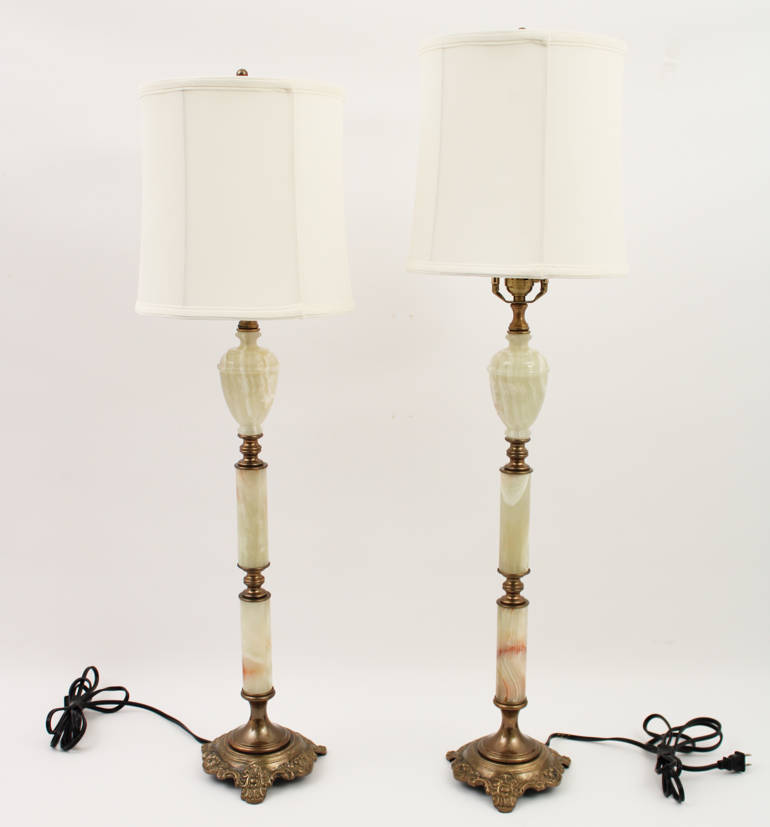 NEAR PAIR OF ONYX AND BRASS LAMPS 2c8c70