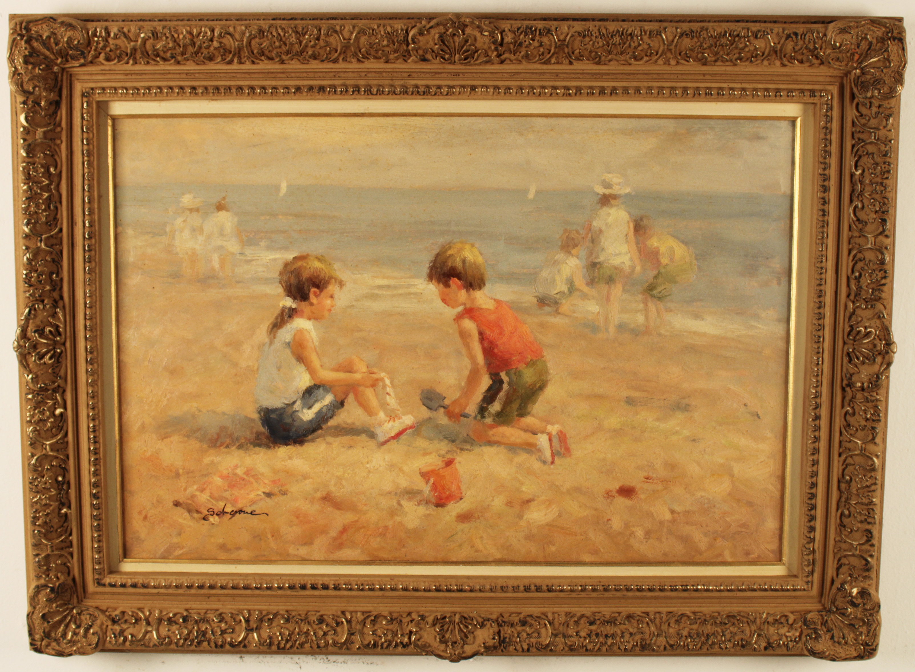 SIGNED O/C PAINTING OF CHILDREN