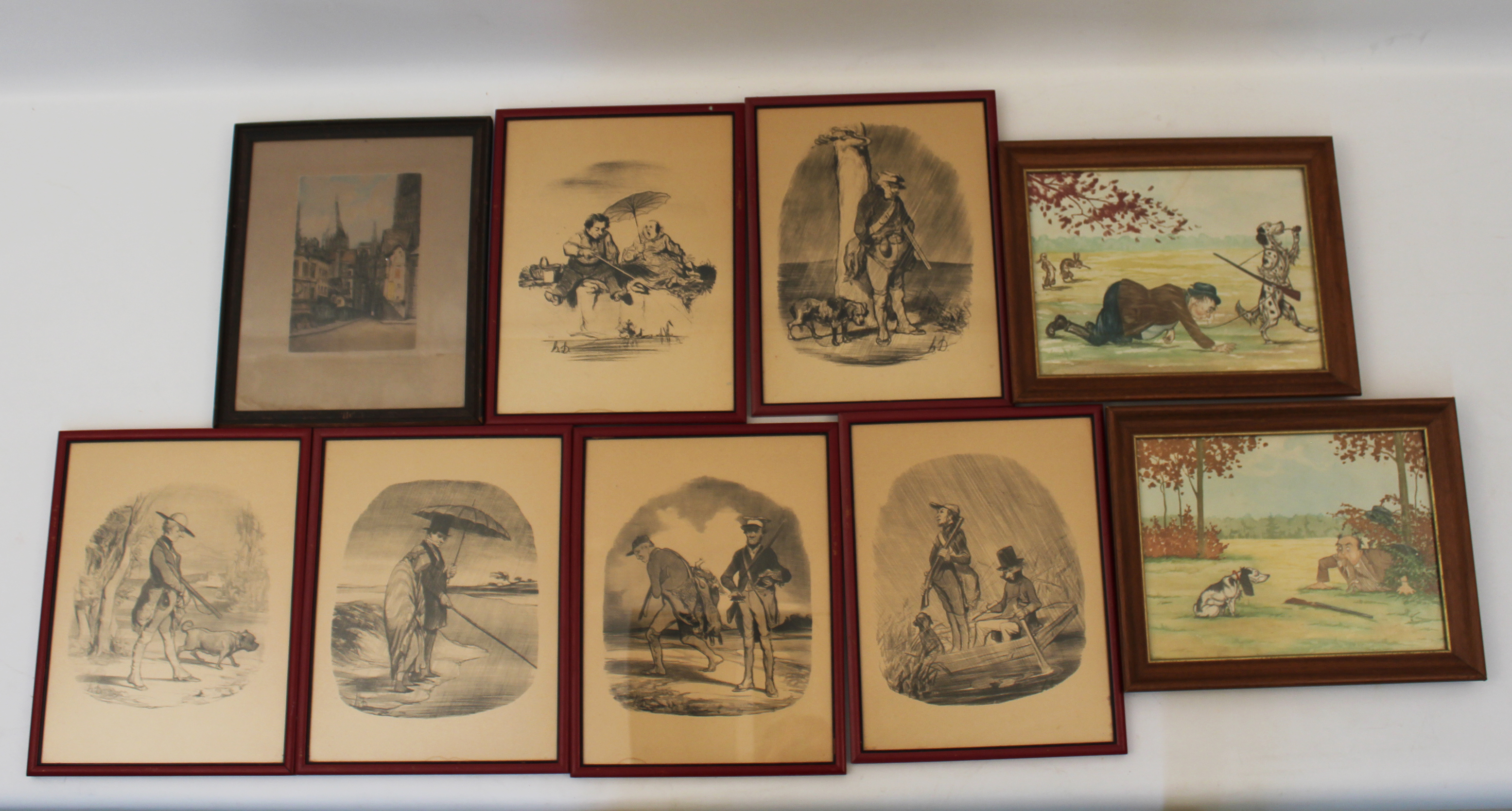 9 PC. MISC. LOT OF FRAMED ART Misc.