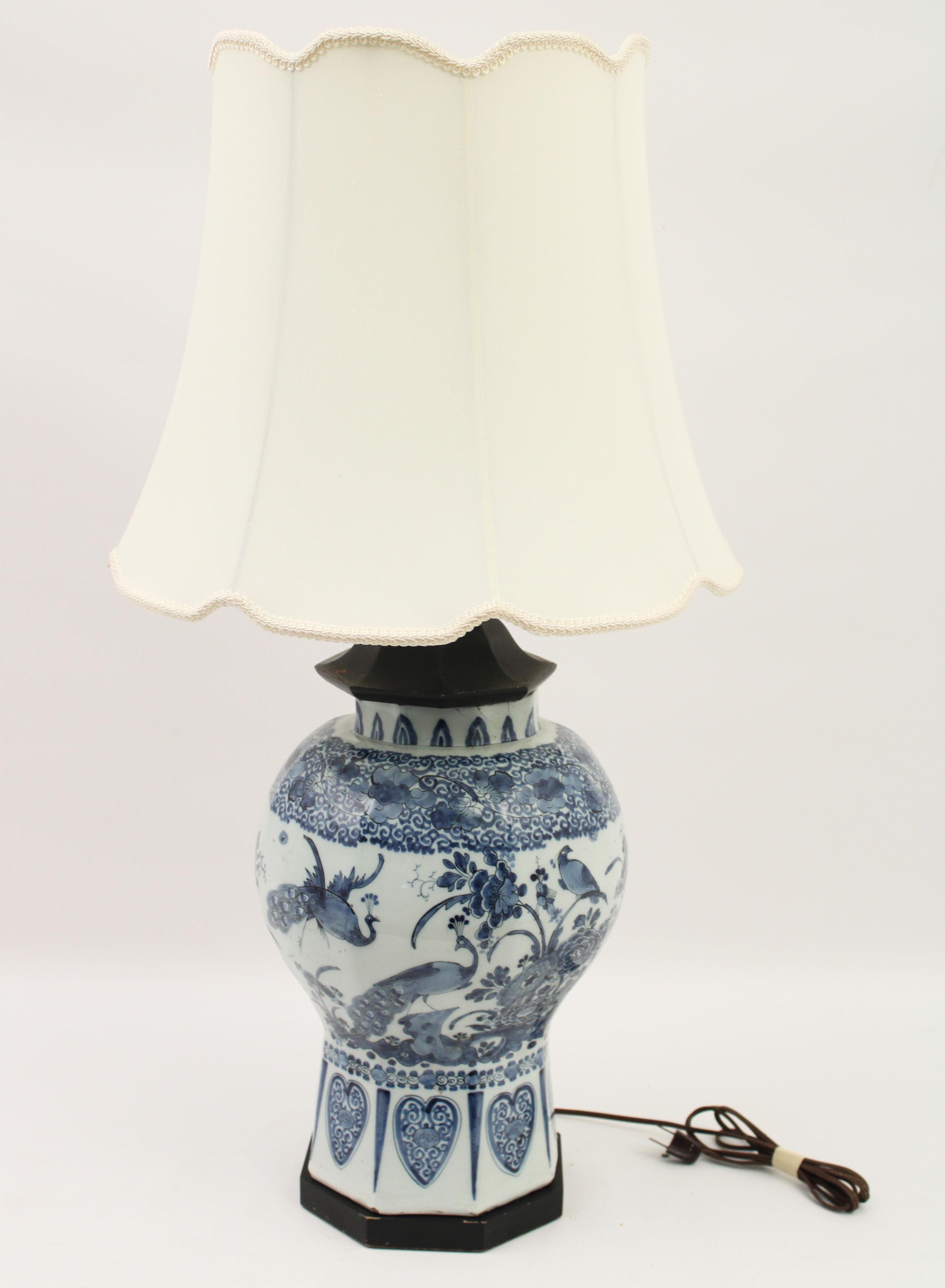 DELFT PORCELAIN BALUSTER VASE,