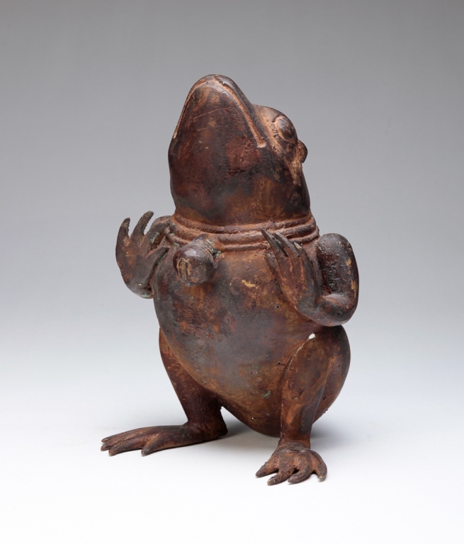 DECORATIVE FROG STATUE. Probably