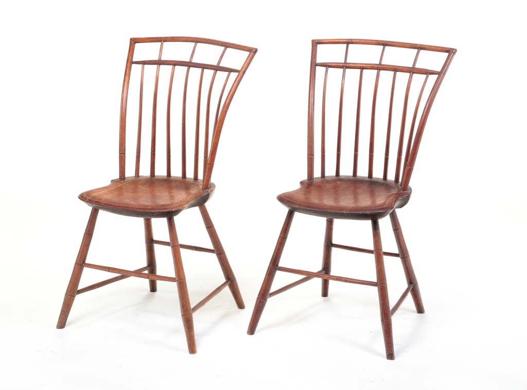 PAIR OF AMERICAN BIRDCAGE WINDSOR