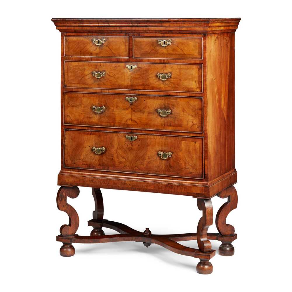 QUEEN ANNE WALNUT CHEST ON STAND EARLY 2ca7c2