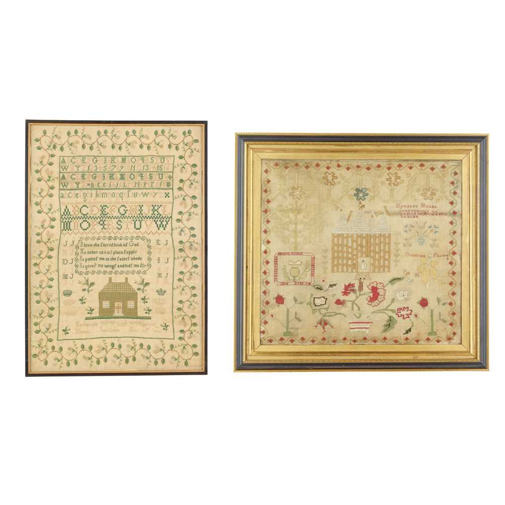 TWO SCOTTISH NEEDLEWORK SAMPLERS LATE 2ca81a