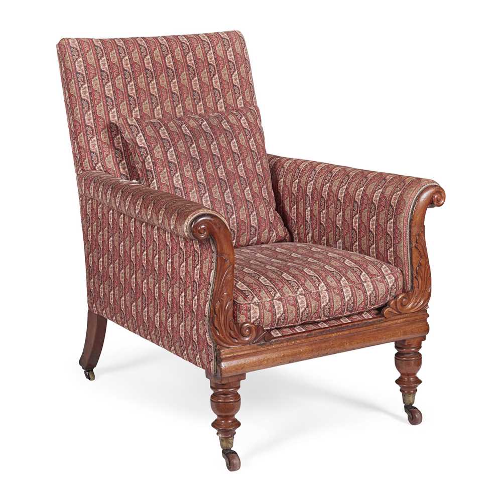 GEORGE IV MAHOGANY FRAME LIBRARY 2ca84a