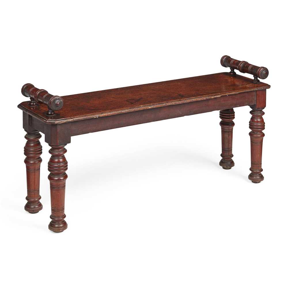 EARLY VICTORIAN MAHOGANY HALL BENCH
MID