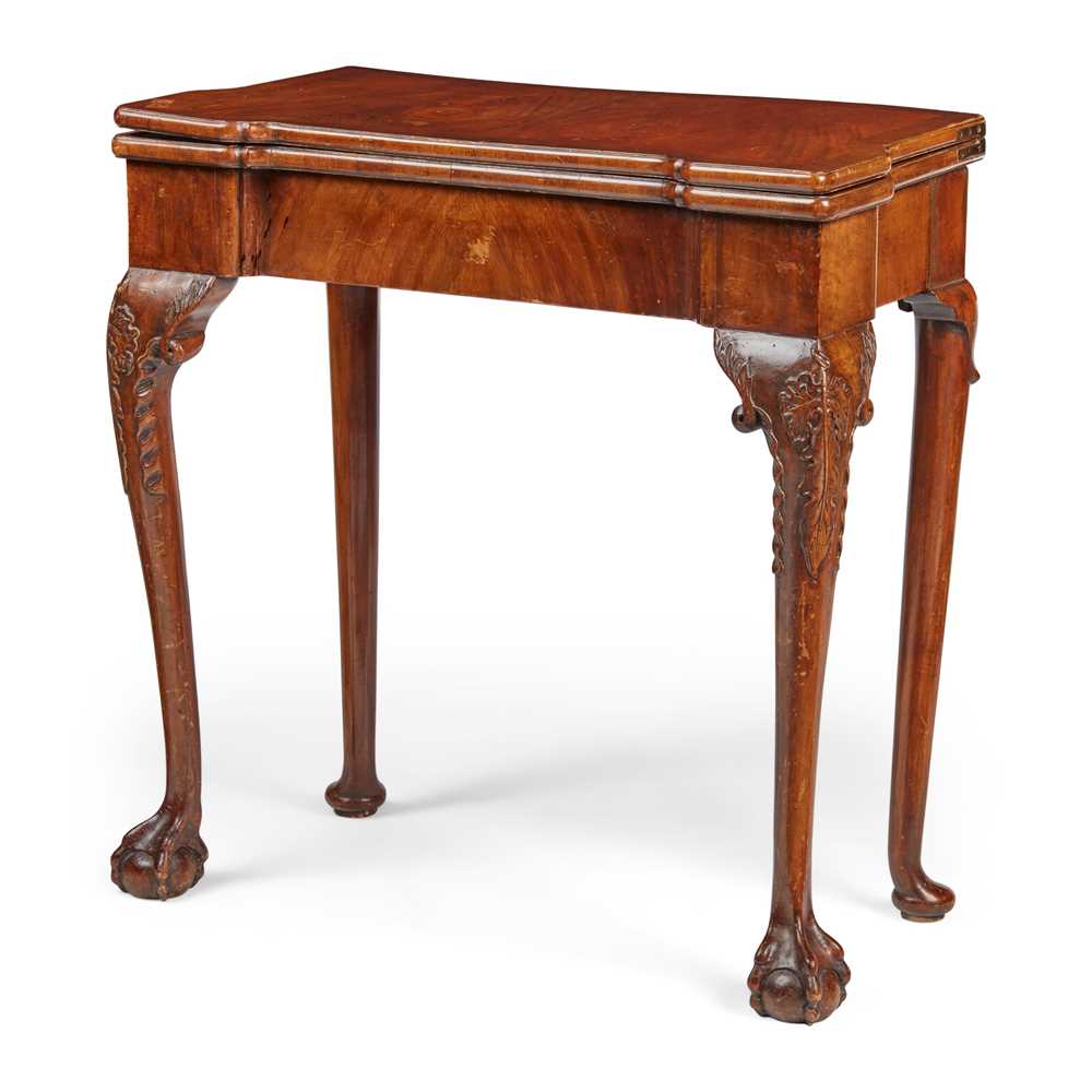 GEORGIAN STYLE WALNUT CARD TABLE LATE 2ca8bb