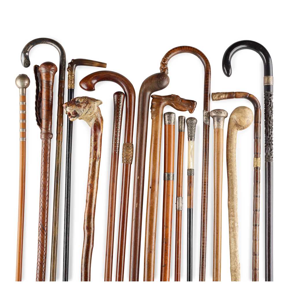 LARGE COLLECTION OF WALKING STICKS,