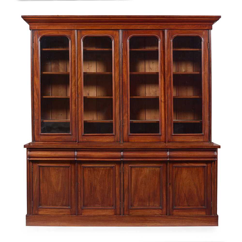 VICTORIAN MAHOGANY LIBRARY BOOKCASE LATE 2ca90a