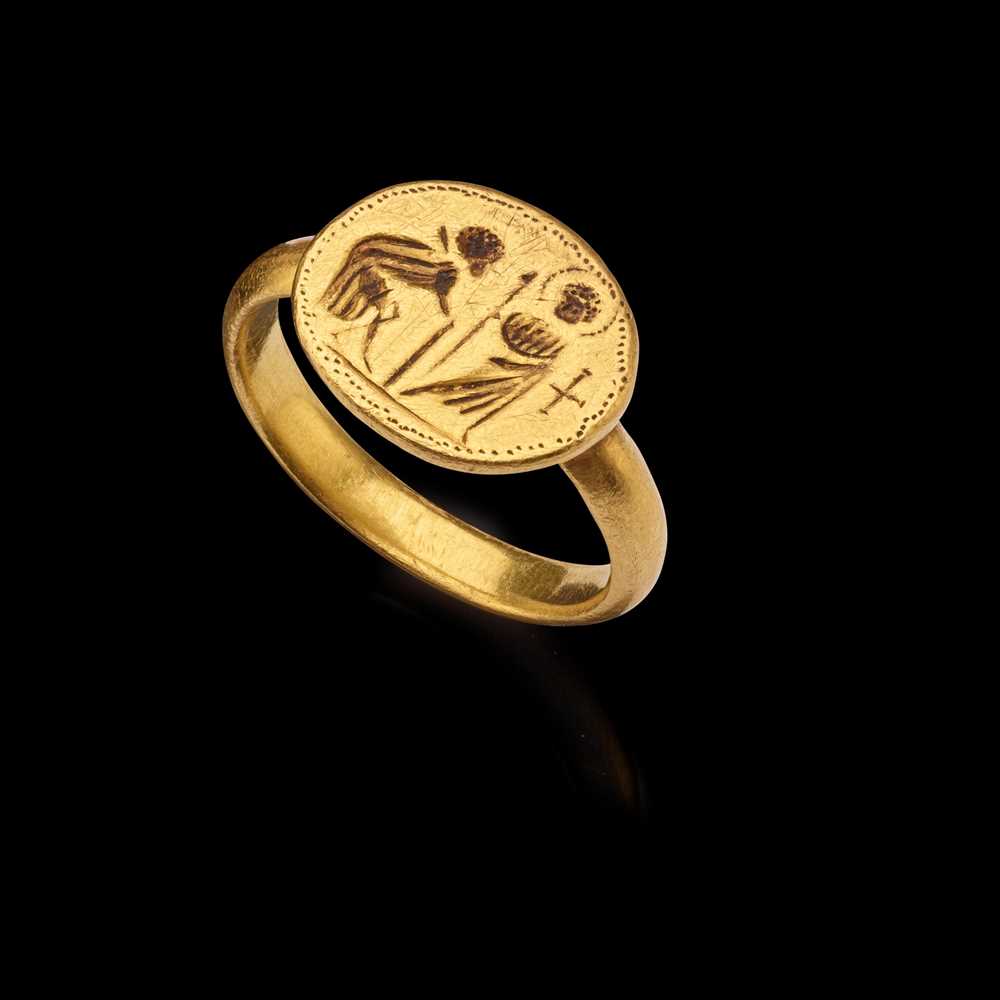 BYZANTINE GOLD FINGER RING EASTERN 2ca92b