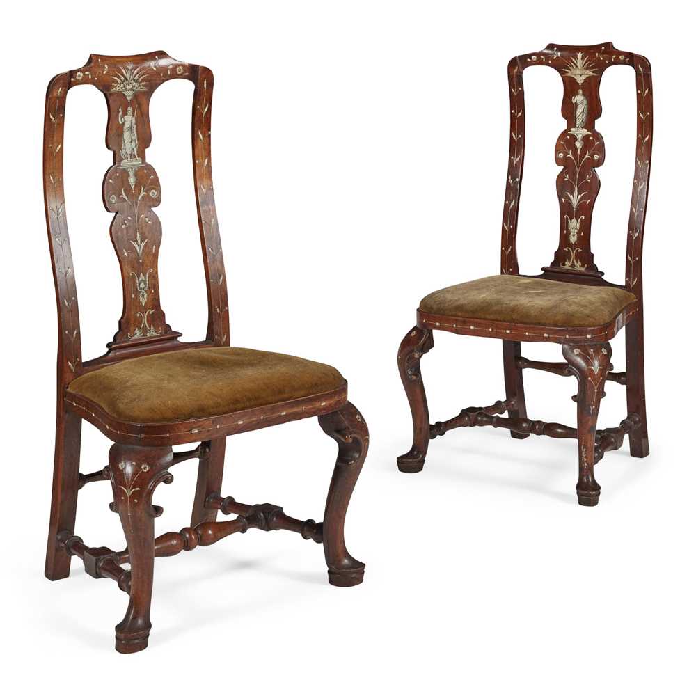 Y PAIR OF ITALIAN WALNUT AND IVORY 2ca951