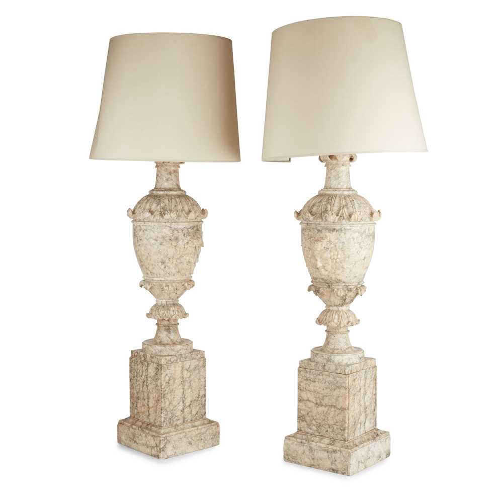 PAIR OF LARGE ITALIAN GREY MARBLE LAMPS
EARLY