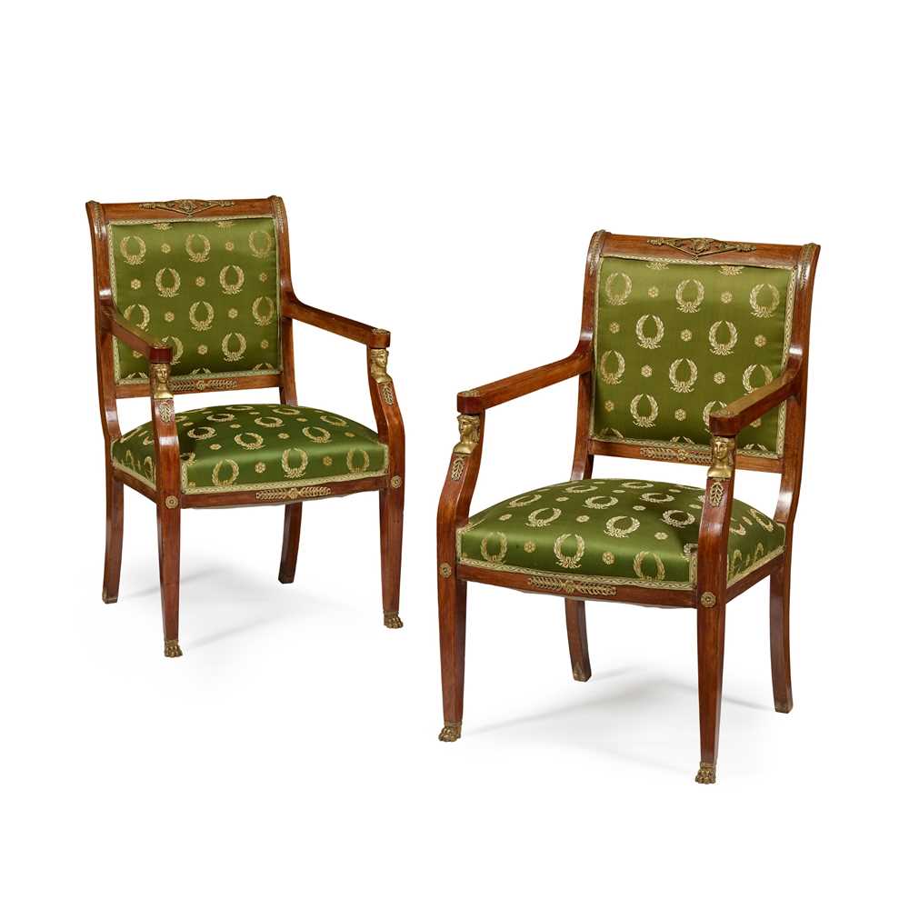 PAIR OF FRENCH EMPIRE STYLE MAHOGANY 2ca992