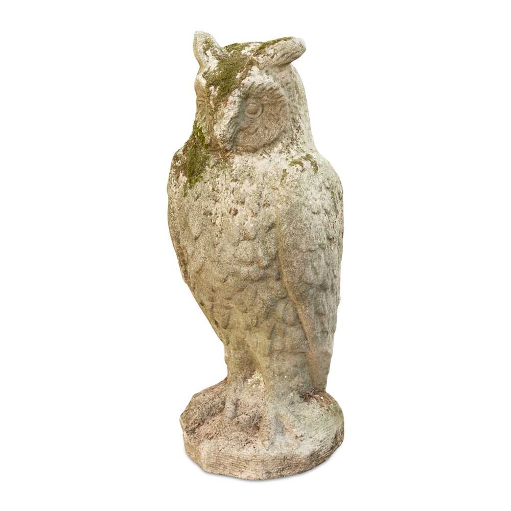 STONE COMPOSITE FIGURE OF AN OWL
20TH