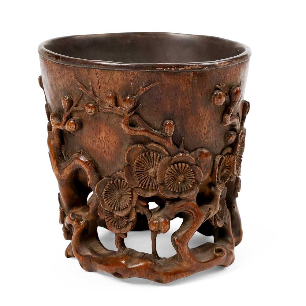 HUANGHUALI CARVED PRUNUS LIBATION 2cab53