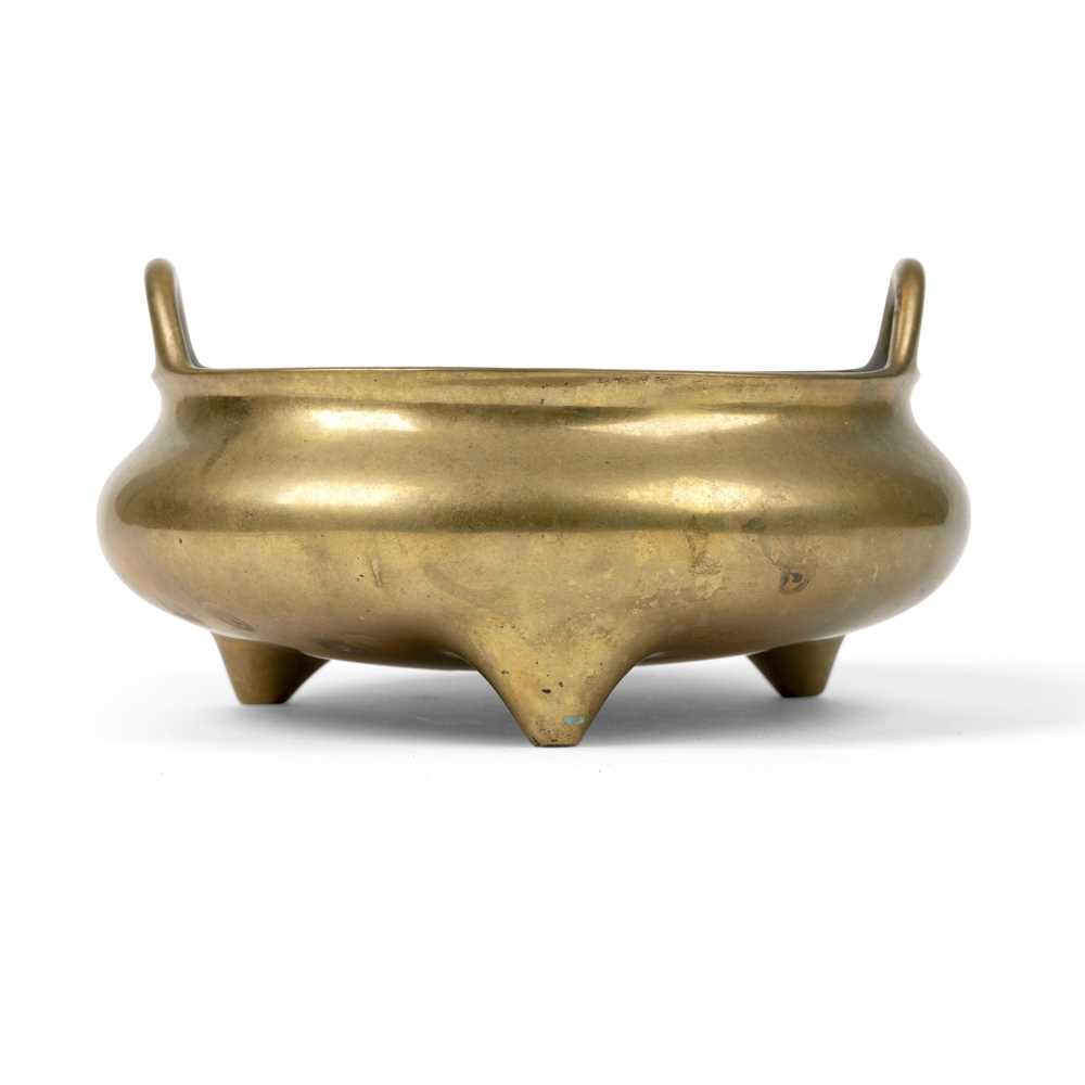 BRONZE TRIPOD CENSER QING DYNASTY  2cab6c