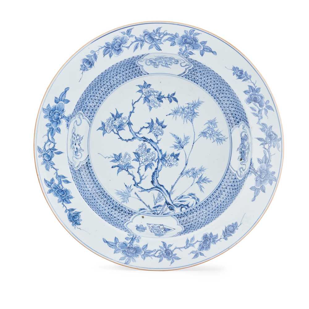 LARGE BLUE AND WHITE BASIN QING 2cabd8