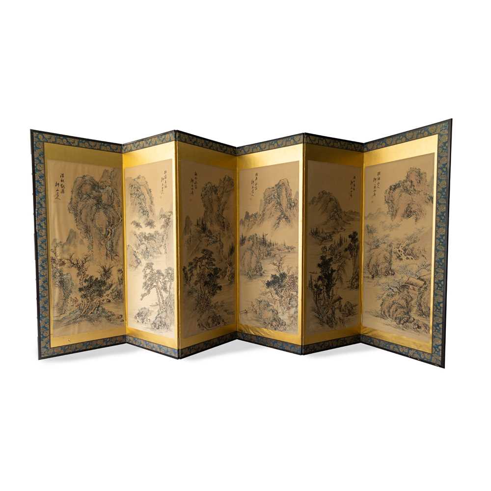 SIX-PANEL FOLDING SCREEN OF INK