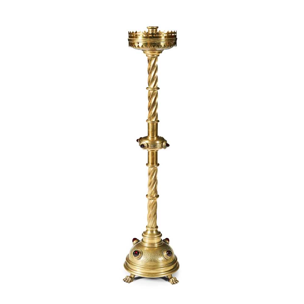 ENGLISH GOTHIC REVIVAL CANDLESTICK  2cb229