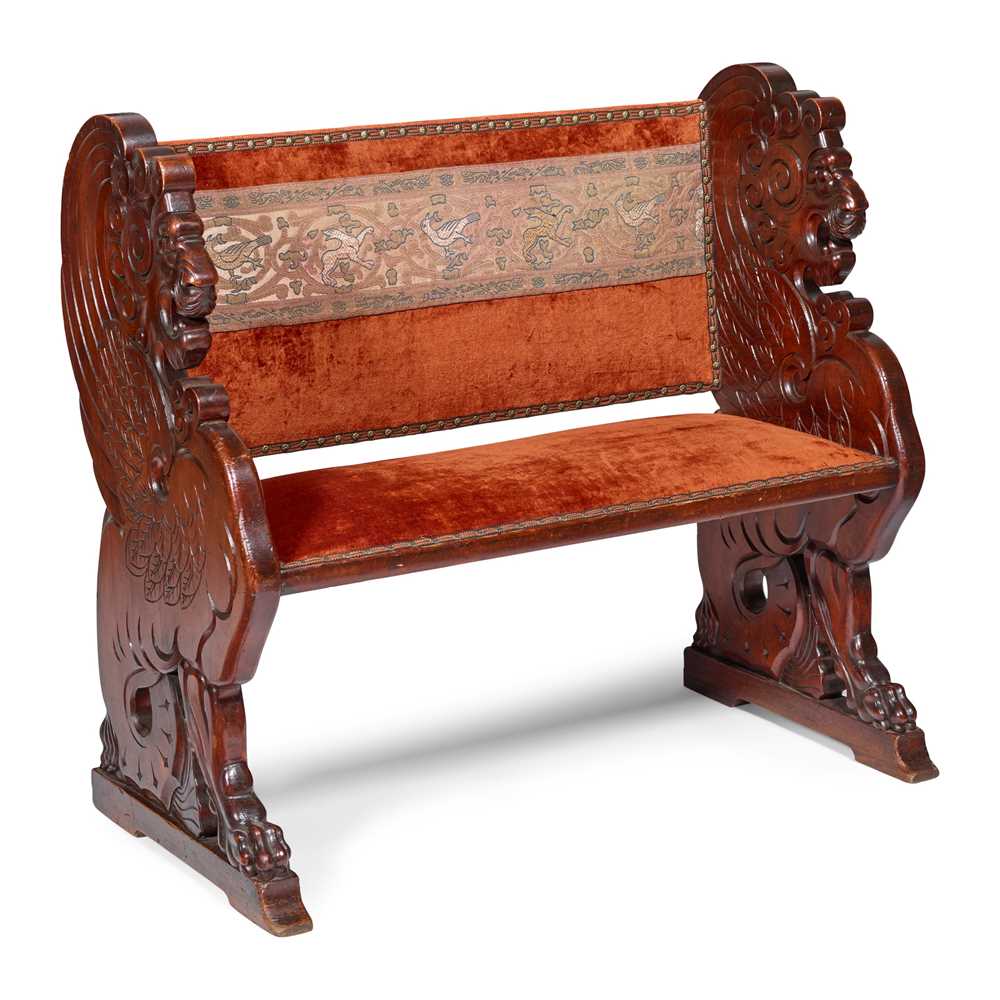 ENGLISH HALL BENCH CIRCA 1885 2cb328