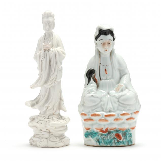 TWO CHINESE PORCELAIN BLANC DE 2c9241